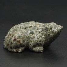 Статуя лягушки 2,7 дюйма, натуральный драгоценный камень, зеленый непромокаемый лес, кристалл яшмы, резная коллекция домашнего декора 2024 - купить недорого