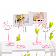 Carpeta de fotos con Clip en forma de corazón para chica rosa, flamenco, sencillo, para oficina, Mensaje, nota, Clip, decoración 2024 - compra barato