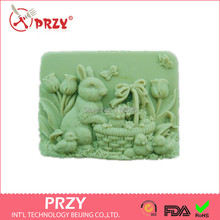 Free shipping rabbit /flower/butterfly  silicon soap mold  Cake decoration mold handmade soap mold The candle mould 2024 - buy cheap