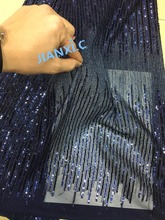 nice looking african embroidered tull lace fabric french tulle lace fabric JIANXI.C-121672 with sequins 2024 - buy cheap