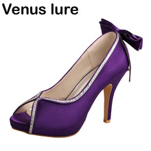 Vênus atração Custom Handmade Senhoras Sapatos para um Casamento Peep Toe Saltos De Cristal De Noiva 2024 - compre barato