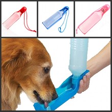 350ml Potable Pet Dog Cat Water Feeding Drink Bottle Dispenser Pet Portable Water Dispenser Blue/Red/Pink 2024 - buy cheap