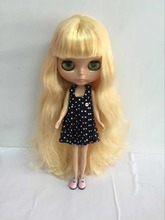 MM3 Обнаженная кукла blyth с желтыми волосами, Заводская кукла из кожи загара, подходит для самостоятельной смены BJD Игрушки для девочек