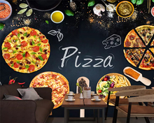 Beibehang-papel tapiz 3d de pared con personalidad moderna, pizarra para pizzería, Fondo de periódico, papeles tapiz, decoración del hogar 2024 - compra barato