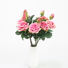 Flone Artificial Real Touch 2 Heads Rose Fake Flowers Plant Bouquet Wedding Home Party Garden Flower Wall Decoration Accessories 2024 - buy cheap