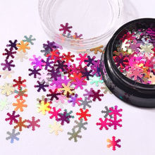 1 Box Holo Ultra-thin Nail Slices Christmas Snowflakes Nail Art Sequins 3D Snowflower Glitter Decals Flakes Manicure Decorations 2024 - buy cheap