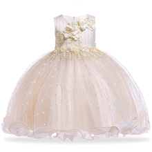 Детские платья для девочек, вечерние платья, лето 2019, элегантное платье принцессы для девочек, свадебное платье для девочек с цветами, vestido infantil 2024 - купить недорого