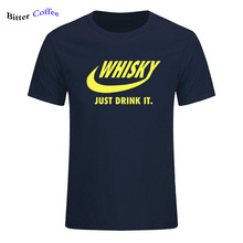 Summer Novelty Drink Whisky T Shirt Man Short Sleeve Fashion Hip Hop Cotton Crewneck Big Size Whiskey Print Men T-Shirt 2024 - buy cheap