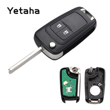 Yetaha-llave remota de coche con 2 botones, 433MHz, compatible con Chevrolet, Aveo, Cruze, Orlando, con Chip ID46, 2011, 2012, 2013, 2014, 2015 2024 - compra barato
