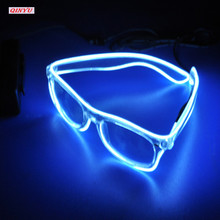 Hot Halloween DJ Bright Glasses Decoration Fashion Neon LED Light Up Shutter Shaped Glow  Costume Party 5Z-HH045 2024 - buy cheap