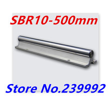 Sbr10 500mm trilho linear 10mm guia linear redondo sbr10 l 500mm trilhos de apoio para peças cnc sbr10uu (guia linear apenas) 2024 - compre barato