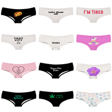 Sexy Pink Heart Women Underwear Hot Taco Panties Lovely Girl Briefs With The Weather Signs Flower Solid Color Underpants 2024 - buy cheap