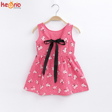 Children Dresses Baby Girls Summer Sleeveless Linen Floral Dress Spring Summer Beach Princess Dresses Baby Girls Clothes 2024 - buy cheap