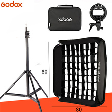 Godox 80*80 cm flash softbox + S-Kit de montaje de soporte + red flash soporte de luz de flash opcional para estudio de rodaje 2024 - compra barato