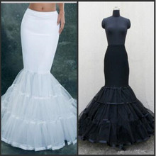 2019 New In Stock Women's Wedding Mermaid Petticoat White Black Hoops Petticoat Crinoline Slip Underskirt Girl Petticoats 2024 - buy cheap