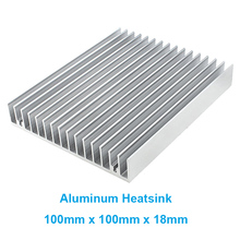 New 1pc Silver 100x100x18mm Extruded Aluminum Heat Sink Radiator Heatsink for 20-50W LED Electronic IC Chipset heat dissipation 2024 - buy cheap