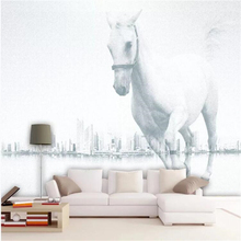 wellyu papel de parede para quarto Custom wallpaper Modern minimalistic abstract creative city horse wall background  behang 2024 - buy cheap