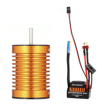 9T 4370 KV 10T 3930KV 4 Poles Sensorless Brushless Motor Waterproof 60A Sensorless Brushless ESC for Model 1:10 RC Car Boat 2024 - buy cheap