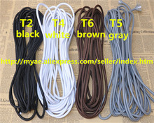 Cable eléctrico trenzado Vintage para lámpara colgante, Cable textil Vintage, color negro/Blanco/marrón/rojo, 2x0,75mm, 100 m/lote 2024 - compra barato