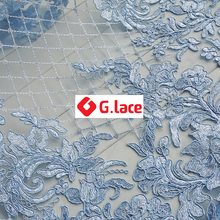 GLace 1Y/Lot  Rhombic sequins mesh fabric car bone embroidery Lace fabric dress material decoration clothing  accessoriesTX089 2024 - buy cheap