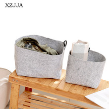 XZJJA 1PC Multi-Function Felt Cloth Folding Storage Basket Portable Dirty Clothes Basket Large Capacity Cosmetics Toy Organizers 2024 - buy cheap