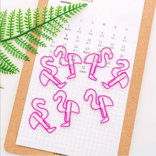 10Pcs/lot Beautiful Flamingo Bookmark Planner Paper Clip Metal Material Bookmarks for Book Stationery School Office Supplies 2024 - buy cheap