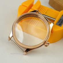 Reloj de 44mm de acero inoxidable 316L, caja chapada en oro rosa, compatible con 6498, 6497, Movimiento 12 2024 - compra barato