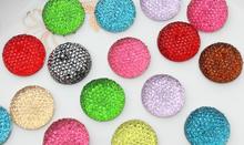 50 piezas 18mm 3D cristal Bling gema Decoden suministros redondo Diamante de imitación tachonado cabujones Druzy purpurina Diamante de imitación gema 2024 - compra barato