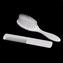 New Baby Hair Brush & Comb Set in White Soft Gentle for Babies Toddlers Essentials Baby Care 2024 - buy cheap