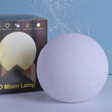 11 см 3D принт Лунная лампа креативный лунный свет многоцветный тумблер светодиоды лунного света лунный светильник 2024 - купить недорого