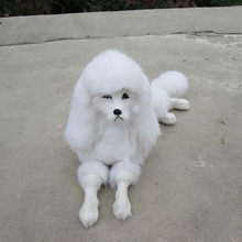 big simulation lying dog polyethylene & furs poodle dog model doll gift about 40x15x24cm  308 2024 - buy cheap