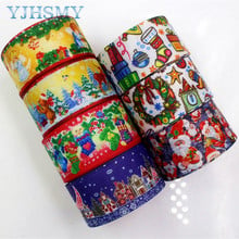 YJHSMY D-17817-742,25 mm 5 yards Christmas Thermal transfer Printed grosgrain Ribbons,clothing Accessories DIY package Material 2024 - buy cheap