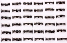 Wholesale Bulk 5Pcs 6MM Stackable Black CZ Inlay Stainless Steel Ring Band Birthstones Eternity Men Women Party Valentine Gift 2024 - buy cheap