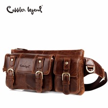 Cobbler Legend Genuine Leather Waist Packs Fanny Pack Bag Travel Waist Pack Male Small Waist Bag Leather Pouch Phone Pouch Bags 2024 - buy cheap