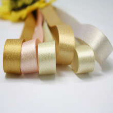 1-1/2 " Double face satin ribbons gold glitter satin ribbon 38mm 20 yards wedding decoration gift wrapping DIY fabric tape 2024 - buy cheap