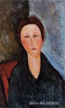 Bust of a Young Woman (Mademoiselle Marthe) by Amedeo Modigliani Canvas art Painting High quality Hand painted 2024 - buy cheap