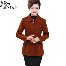 Uhytgf jaqueta feminina plus size, casaco folgado com botões, feminino, temperamento para outono e inverno 5xltrês 2024 - compre barato