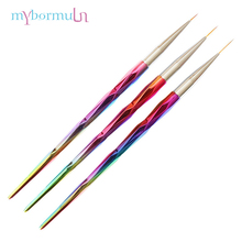 Mybormula 3 fábricas-caneta delineadora de unhas coloridas, dicas de esmalte em gel uv, kit de ferramentas para desenho e manicure, design 3d 2024 - compre barato