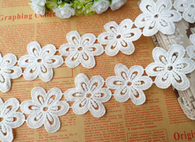 5 Meters/lot High Quality Cotton Sewing Costume Craft  Flower Lace Applique  6cm Width Beautiful White Venice Lace Trim 2024 - buy cheap