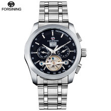 FORSINING Men Top Brand Watch Luxury Automatic Mechanical Wristwatches Stainless Steel Bracelet Clock Relogio Masculino 2024 - buy cheap