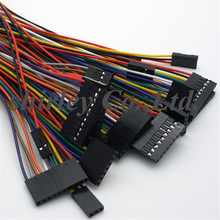 Цветная макетная плата Dupont line 10 см 2,54 мм мама-мама 2P/3P/4P/5P/6P/7P/8P/9P/10P/12P перемычка для кабеля 2024 - купить недорого