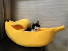Креативное гнездо-банан, гнездо для кошек, кровать для собак, банан, лодка, Конура для кошек, маленькое гнездо для питомцев, лодка-банан 2024 - купить недорого
