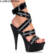 Laijianjinxia novas sandálias femininas, salto alto, marca de luxo, sapatos para mulheres, sandálias customizadas 2024 - compre barato