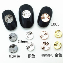 Accesorios de Metal redondos grabados para decoración de uñas, adhesivos de aleación de Japón, Corea, oro y plata para fototerapia, DIY, 50 unids/paquete 2024 - compra barato