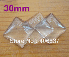 50pcs/Lot, Good Quality 30mm Dome Square Transparent Clear Magnifying Glass Cabochon 2024 - buy cheap
