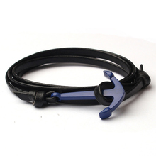NIUYITID Blue Color Anchor Bracelet Cheap Hand Accessories For Men Boys Bracelet Tribal Wristbands Jewelry pulseira feminina 2024 - buy cheap