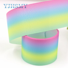 YJHSMY G-181013-1377,10yards 38mm Colorful Gradient stripes Ribbons Thermal transfer Printed grosgrain,DIY Handmade materials 2024 - buy cheap
