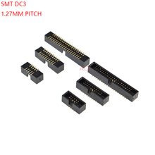 5pcs SMT 10/20/30/40 PIN 1.27MM pitch MALE SOCKET straight idc box headers PCB CONNECTOR DOUBLE ROW SMD 10P/20P/40P DC3 HEADER 2024 - buy cheap