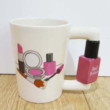 2019 Creative Ceramic Mugs Girl Tools Beauty Kit Specials Nail Polish Handle Tea Coffee Mug Cup Personalized Mugs for Women Gift 2024 - buy cheap