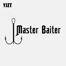 YJZT 16.7CM*7.8CM Master Baiter Vinyl Decal Car Sticker Bass Boat Fishing Funny Pole Rod Black/Silver C24-0624 2024 - buy cheap